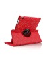 Apple iPad Pro 12.9" 360 Rotating Glitter,Diamond,Sparkling,Bling Pu Leather Case Cover with Adjustable Viewing Stand Free Stylus-Red